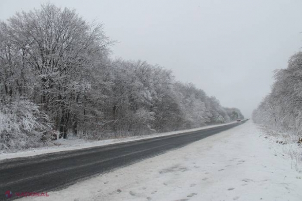 Zăpada care cade îngreunează circulația rutieră pe traseele naționale: Un camion, BLOCAT la Anenii NOI, iar alte șase - stopate