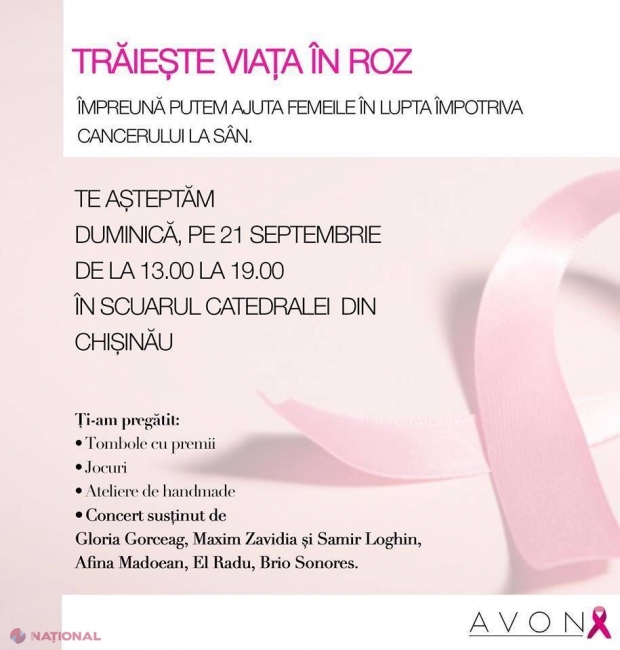 Eveniment „ROZ”. Ce trebuie să știi despre cancerul la sân