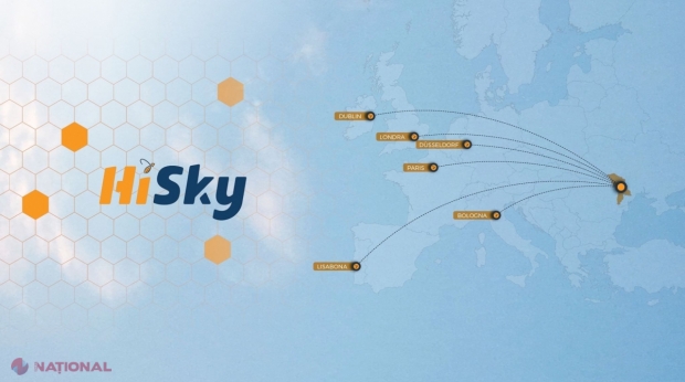 O nouă companie pe piața transportului AERIAN din R. Moldova. HiSky deja a scos la vânzare bilete către șase destinații din Europa