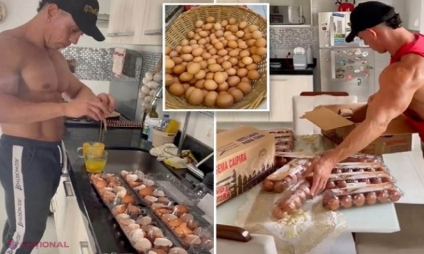 FOTO // Cum arată omul care mănâncă 100 de ouă zilnic! „Nu e ușor”. De ce a ales această dietă