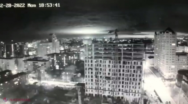 VIDEO // Explozii de PROPORȚII la Kiev, după încheierea primei runde de negocieri pentru încetarea RĂZBOIULUI. Rușii au lansat mai multe RACHETE în încercarea de a cuceri CAPITALA Ucrainei