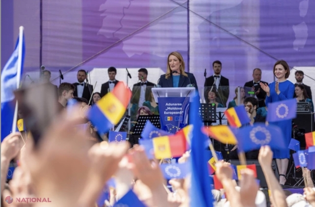 „România a făcut lucruri UIMITOARE cu R. Moldova”. Președinta PE, impresionată de EFORTURILE Bucureștiului de a apropia R. Moldova de UE. „R. Moldova este ţară atât de mică, de vulnerabilă, dar în același timp atât de puternică”​