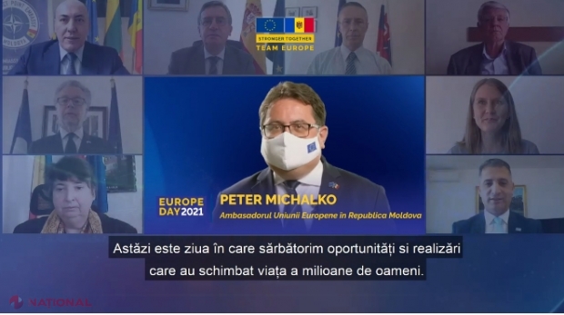 VIDEO // Mesajele AMBASADORILOR statelor UE la Chișinău, de 9 mai: „Să sărbătorim pacea și unitatea în Europa!”