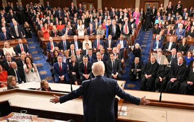 Donald Trump a vorbit 100 de minute în Congres, un RECORD, fără a face anunţuri-şoc. Liderul de la Casa Albă a pomenit despre R. Moldova, dar și despre conținutul unei scrisori pe care a primit-o de la Zelenski