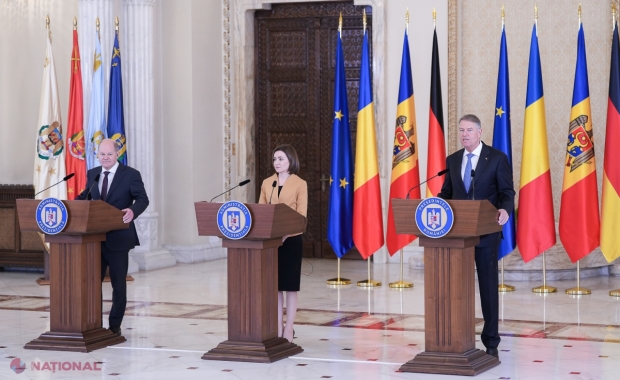 VIDEO // Maia Sandu cere mai mult SPRIJIN de la UE pentru consolidarea sistemului de APĂRARE. „Unii au dorit ca R. Moldova să cadă, dar R. Moldova se ține DREAPTĂ. Asigurăm, împreună cu Ucraina, securitatea a peste 1 200 km de hotar european”