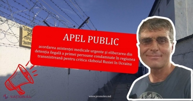 Prima persoană condamnată în Transnistria pentru că a criticat războiul Rusiei din Ucraina ar fi încercat să se sinucidă la închisoare. „Promo-LEX” solicită asigurarea accesului unui medic independent în celula lui Pleșcanov 