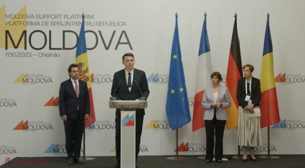 VIDEO // Vicepremierul Nicu Popescu, la finalul celei de-a patra ediții a Platformei de Sprijin pentru R. Moldova: „Datorită sprijinului Dvs., R. Moldova este un stat democratic, liber, puternic și în plină viteză în proces de aderare la UE”