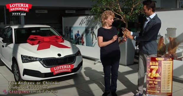 VIDEO // O profesoară de contabilitate din Chișinău a câștigat premiul de TOP al Clubului VIP - ŠKODA SCALA. Loteria Națională pune în joc toamna aceasta cel mai LUXOS automobil din istoria Clubului VIP
