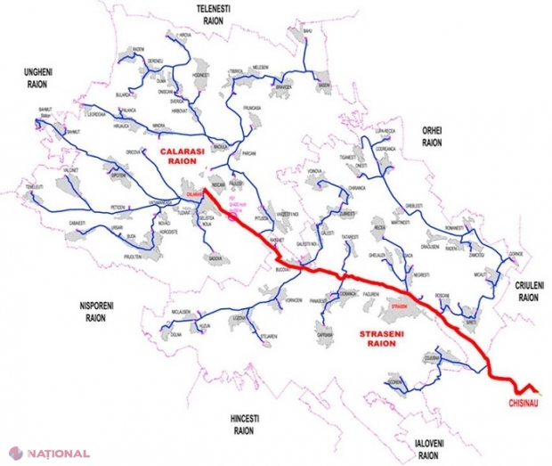 Aproape 200 de persoane și entități vor fi EXPROPRIATE pentru a putea construi apeductul magistral Chișinău - Strășeni - Călărași
