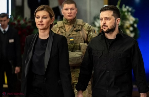 VIDEO // Prima apariție publică a soților Zelenski de la începutul războiului. Evenimentul trist la care au participat