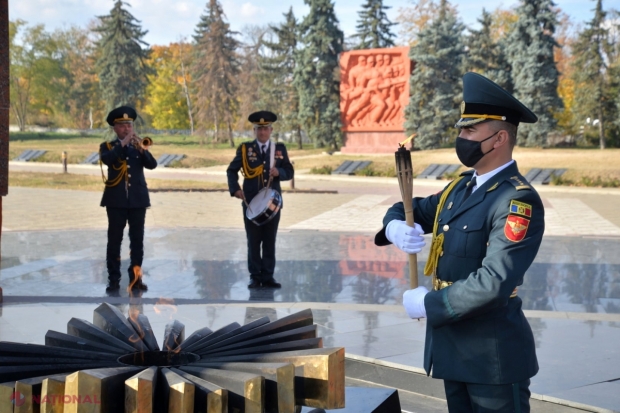 FOTO // „Focul veșnic” de la Memorialul „Eternitate” a fost STINS temporar, în legătură cu scăderea presiunii gazelor în țevile de alimentare