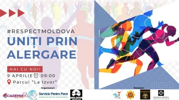 EVENIMENT // „Respect Moldova” organizează o cursă de alergat, alături de refugiații din Ucraina: „Alergăm în numele Păcii și UNITĂȚII”