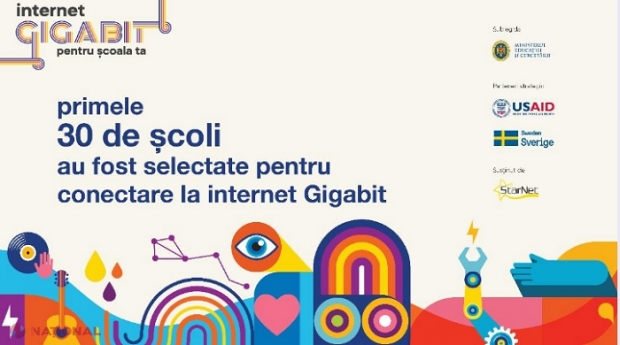 LISTA celor 30 de școli din R. Moldova ce vor fi conectate GRATUIT la INTERNET de mare viteză