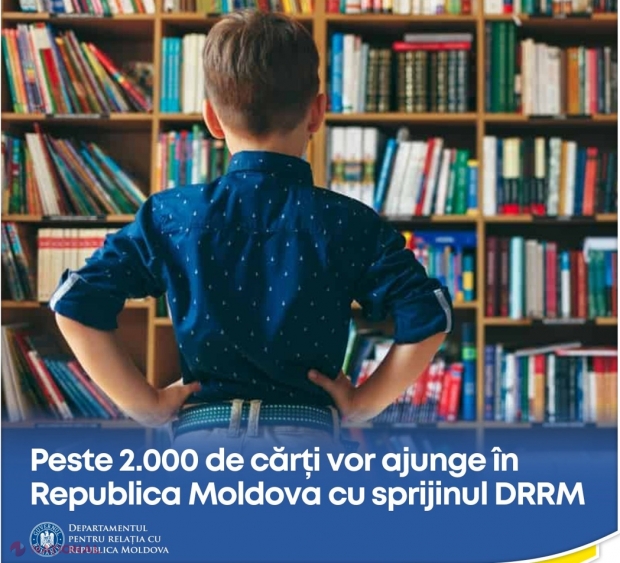 O nouă donație de CARTE pentru bibliotecile din R. Moldova, cu sprijinul Departamentului pentru Relația cu R. Moldova