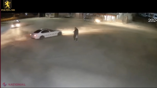VIDEO // Un tânăr cu „BMW” s-a dat mare și tare la Bubuieci, iar acum riscă să rămână fără permis de conducere. Acesta a pus în pericol viața unui pieton, după ce a făcut drifturi în jurul său
