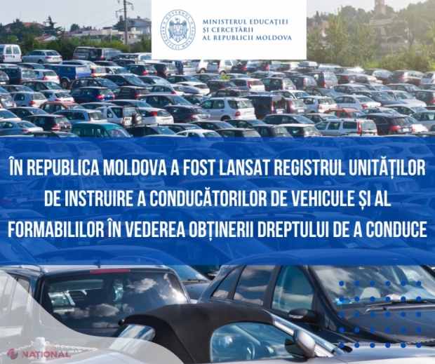 Toate ȘCOLILE AUTO din R. Moldova, concentrate într-un singur portal. Beneficiarii vor avea posibilitatea să acceseze ONLINE date despre unitățile de instruire acreditate și să se ÎNSCRIE în format electronic la programele de instruire disponibile