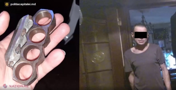 VIDEO // Un ins violent din Chișinău, care își amenința concubina și fiica acesteia, îndepărtat din casă de către Poliție, care a emis și o ordonanță de protecție
