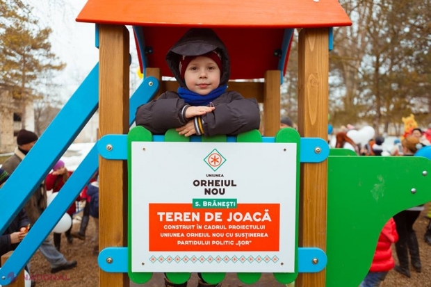 Programul „Uniunea Orheiul Nou” a inaugurat primul său proiect – un teren de joacă modern pentru copii din satul Brănești