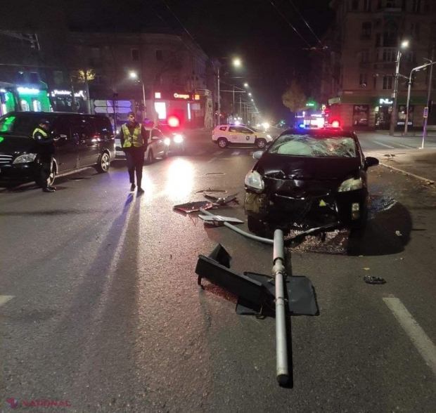 Șoferul care a tamponat o tânără în centrul Chișinăului și a fugit de la fața locului, PRINS și ÎNCARCERAT