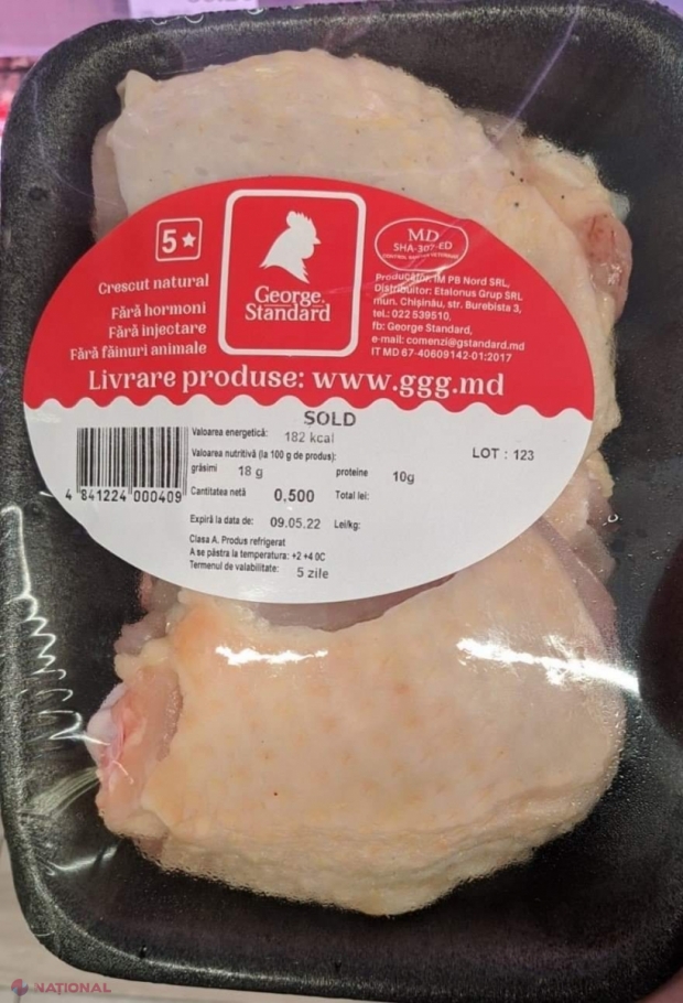 Carne de pasăre cu Salmonella, găsită în magazinele din R. Moldova: Ce producător e vizat și ce trebuie să faceți, dacă aţi procurat produsul