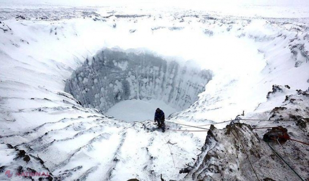 IMAGINI în premieră din interiorul unui CRATER apărut din senin „la capătul pământului”