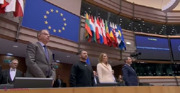 VIDEO // Volodimir Zelenski, mesaj de la Bruxelles către „toți europenii”: „Victoria este obligatorie. Doar așa putem apăra valorile europene” 
