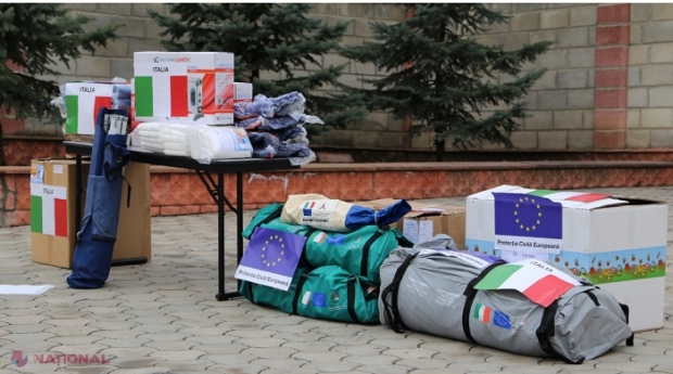 Italia a donat un lot de ajutoare umanitare în valoare de peste 1,775 de milioane de euro pentru refugiații ucraineni din R. Moldova