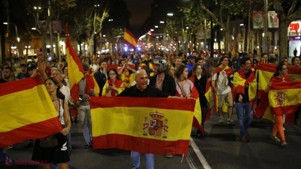 LIVE // Manifestaţie de amploare la Barcelona pentru unitatea Spaniei. „Toţi uniţi - Catalonia este Spania”