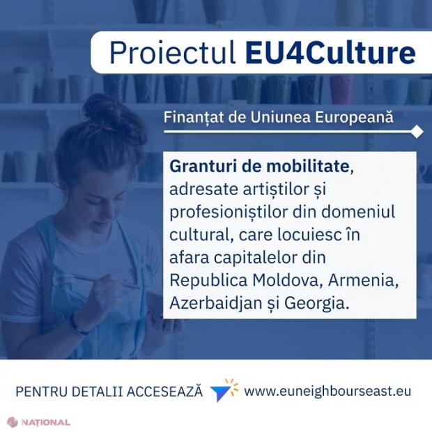 EU4Culture // OPORTUNITATE pentru artiștii și profesioniștii din domeniul cultural: UE oferă granturi de până la 5 000 de euro pentru stagii sau vizite de studiu peste hotare