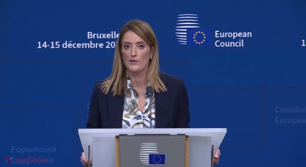 VIDEO // Roberta Metsola, ULTIMA încercare de a-i convinge pe LIDERII europeni să dea un vot pozitiv pentru deschiderea negocierilor de aderare a R. Moldova la UE. „Cred că meritați acest lucru”