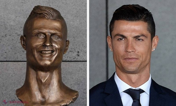 FOTO // Statuia lui Ronaldo care i-a făcut pe toţi să RÂDĂ a fost recondiţionată. Cum arată acum