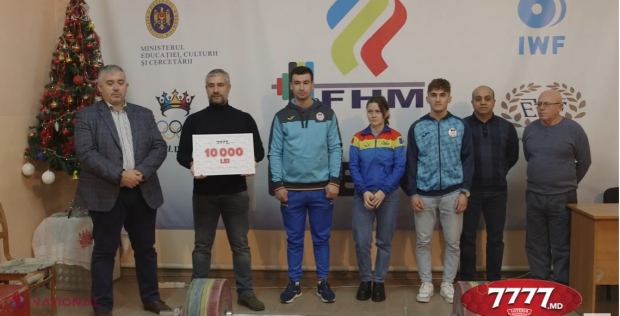 VIDEO // Halterofilii moldoveni au primit bani și încurajări de la 7777.md pentru înalte performanțe sportive. Aceștia speră că autoritățile vor SUSPENDA modificările legislative, care vor interzice 7777.md să desfășoare astfel de campanii în 2022