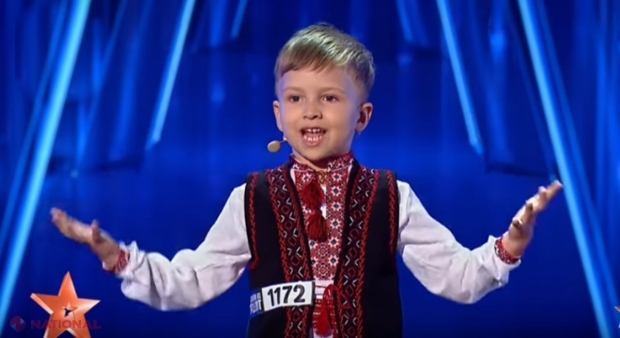 „UNIRE, fraţi români!”. Vlad Ciobanu, un băiețel din Chișinău, a cucerit „Românii au talent” și a câștigat premiul de 10 000 de euro pentru originalitate