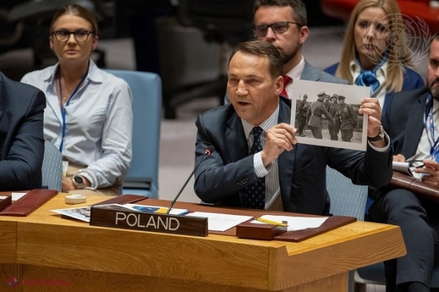 Ministrul polonez de Externe compară, la ONU, răpirea de către Rusia a copiilor ucraineni cu crimele naziste și arată Moscovei imagini ale colaborării sovieto-naziste în invazia Poloniei în 1939