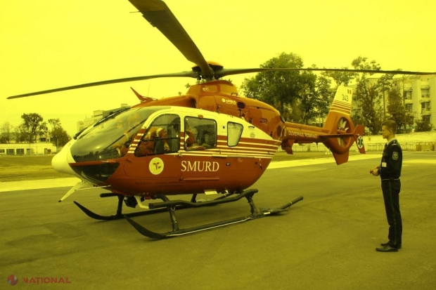 Un bărbat de 50 de ani, transportat cu un elicopter al SMURD Iași de la Bălți la Chișinău