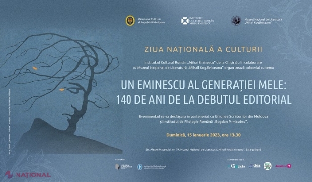 Agenda evenimentelor organizate pe 15 ianuarie, de Ziua Culturii Naționale: Puzzle uriaș cu chipul lui Mihai Eminescu la Muzeul Național de Istorie a Moldovei, colocvii, expoziții, serate și concerte