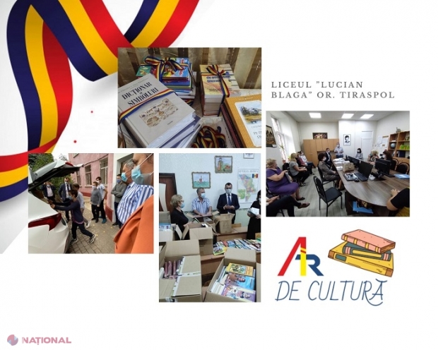 „AIR de Cultură”: Investitorii români din R. Moldova, donație de carte pentru Liceul „Lucian Blaga” din Tiraspol