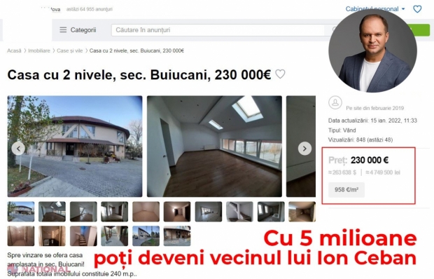 VIDEO // Spicherul Grosu caută VECINI noi primarului general Ion Ceban. Câți bani trebuie să scoateți din BUZUNAR pentru ca să procurați o locuință ca cea a edilului capitalei